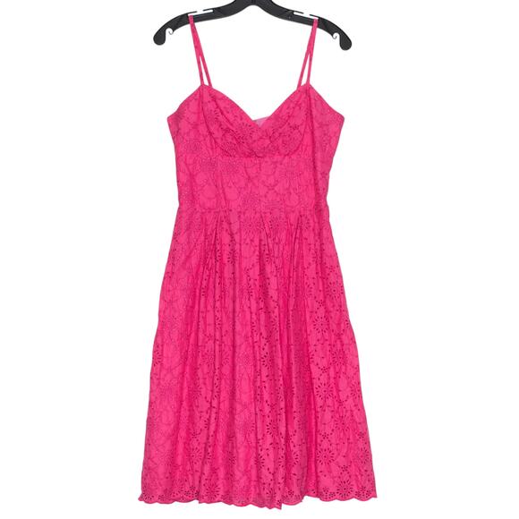 Lilly Pulitzer Dresses & Skirts - Lilly Pulitzer Vintage Dress Babydoll Y2K Coquette Cottage Coastal Eyelet Pink 8